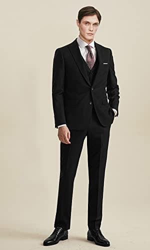 ZKHOECR Men's Slim Fit 3-Piece Suit