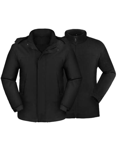 BEFAMALI Men's Waterproof 3-in-1 Ski Jacket with Hood