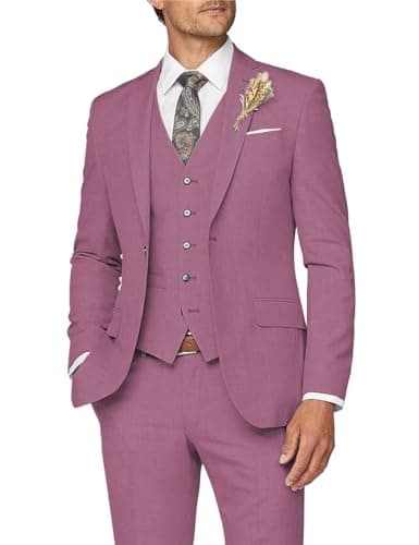 Slim Fit Men's 3 Piece Suit for Formal Events