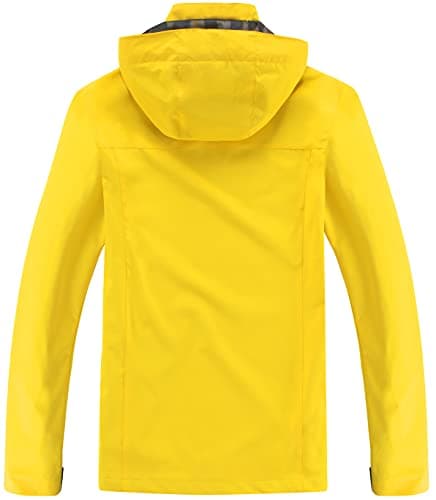 OTU Men's Lightweight Waterproof Hooded Rain Jacket for Hiking Travel