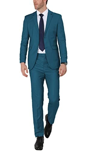 WEEN CHARM Men's Slim Fit 2-Piece Two Button Blazer Suit for Wedding Prom