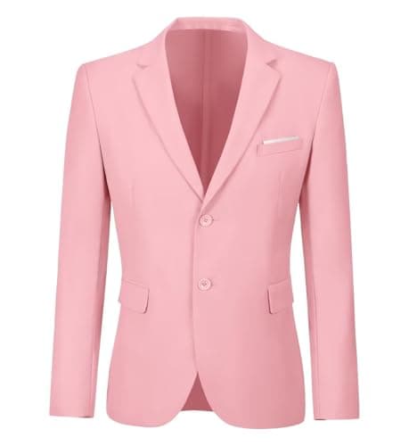 YoTsai Spring Men's Slim Fit 2-Button Casual Suit Blazer Jackets