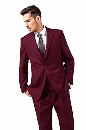 Slim Fit 3-Piece Men's Business Suit for Wedding, Prom, and Business Events
