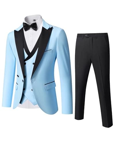 YND Men's Slim Fit Wedding Tuxedo Set with Bow Tie