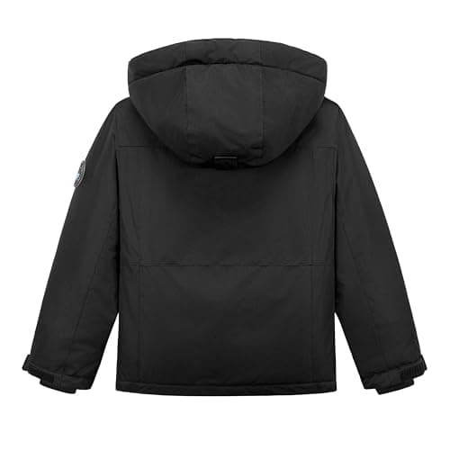 WULFUL Kids' Waterproof Fleece Ski Jacket - Warm Hooded Winter Coat for Boys and Girls
