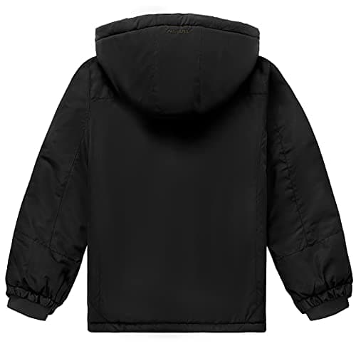 WULFUL Boys' Waterproof Fleece Hooded Ski Jacket