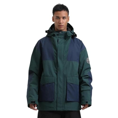 GSOU Men's Warm Snowboard Jacket - Waterproof Winter Snow Coat