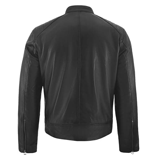 Vipzi Premium Soft Lambskin Motorcycle Jacket - Vintage Cafe Racer Style