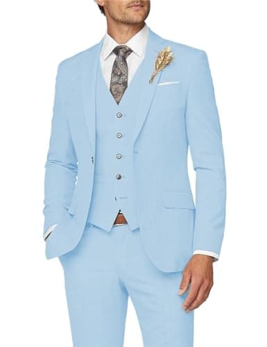 Slim Fit Men's 3 Piece Suit for Formal Events