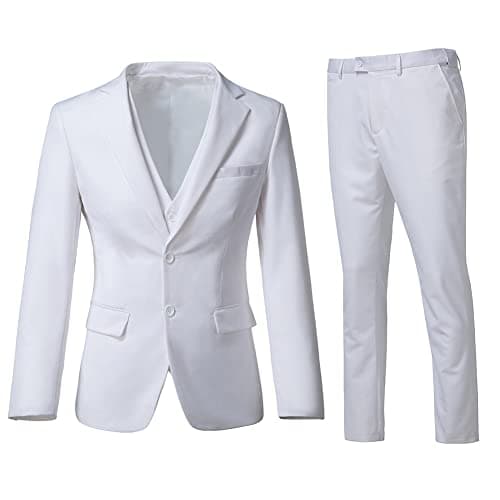 ZKHOECR Men's Slim Fit 3-Piece Suit