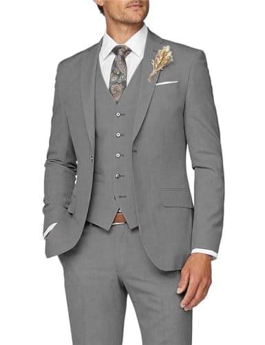 Slim Fit Men's 3 Piece Suit for Formal Events
