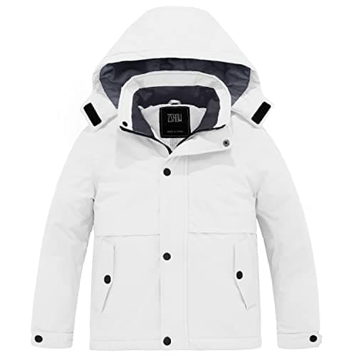 ZSHOW Boys' Waterproof Ski Jacket with Hood and Fleece Lining