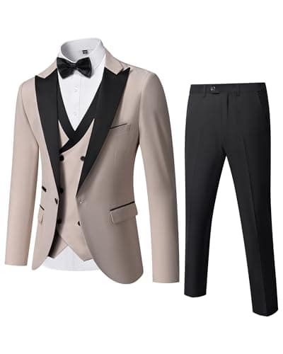 YND Men's Slim Fit Wedding Tuxedo Set with Bow Tie