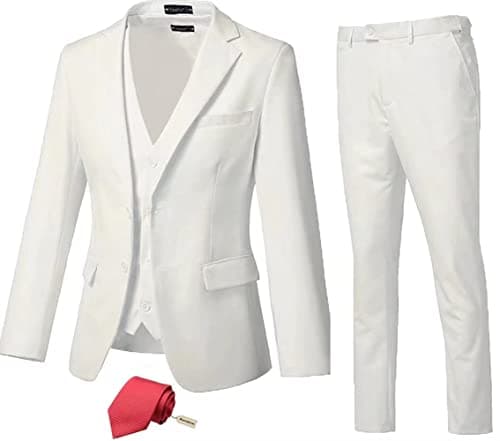 Slim Fit 3-Piece Men's Business Suit for Wedding, Prom, and Business Events