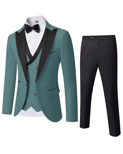 YND Men's Slim Fit Wedding Tuxedo Set with Bow Tie