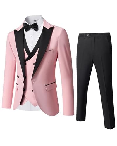 YND Men's Slim Fit Wedding Tuxedo Set with Bow Tie