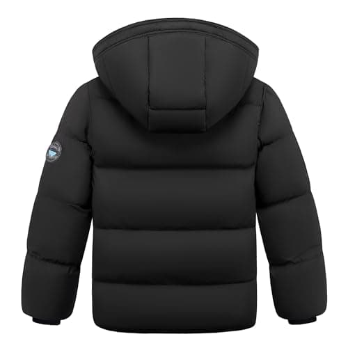 Boys Winter Hooded Puffer Jacket for Outdoor - Simplified English