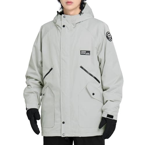 Actleis Men's Waterproof Winter Snowboarding Jacket Windproof Hooded Coat
