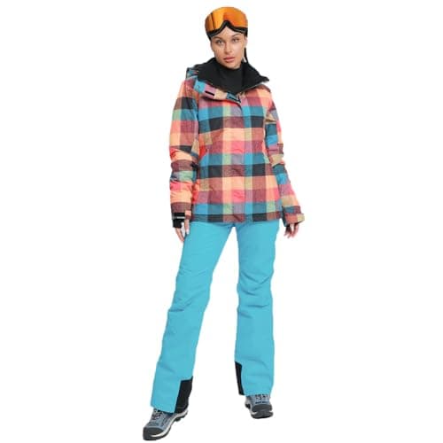 HOTIAN Women's Windproof Snow Jacket & Pants Set