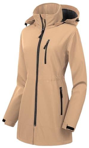 CREATMO Women's Lightweight Waterproof Softshell Tactical Jacket with Fleece Lining