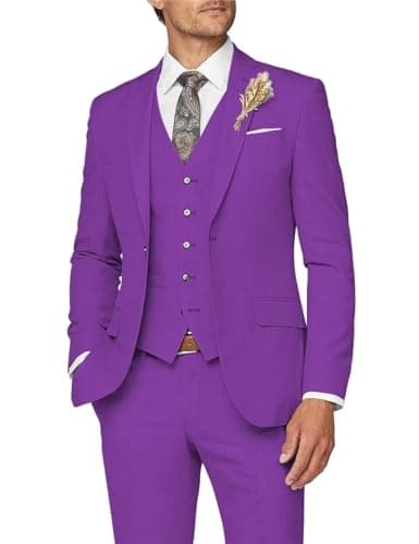 Slim Fit Men's 3 Piece Suit for Formal Events