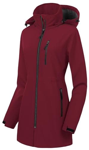 CREATMO Women's Lightweight Waterproof Softshell Tactical Jacket with Fleece Lining