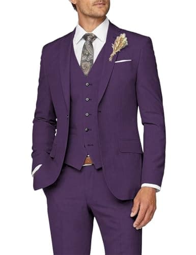 Slim Fit Men's 3 Piece Suit for Formal Events