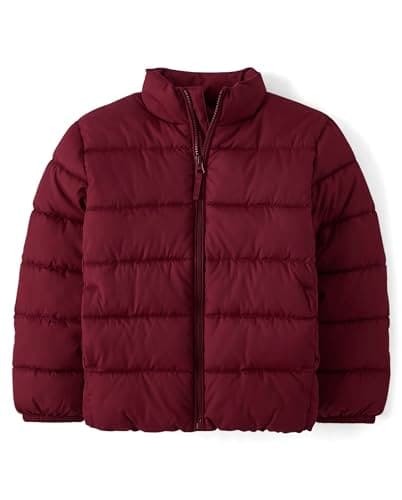 Boys' Medium Weight Puffer Jacket for Fall and Winter