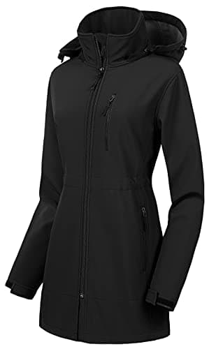 CREATMO Women's Lightweight Waterproof Softshell Tactical Jacket with Fleece Lining