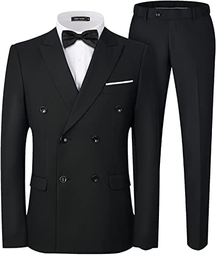 WEEN CHARM Men's Slim Fit 2-Piece Two Button Blazer Suit for Wedding Prom