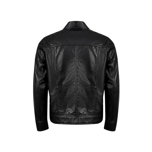 Men's Premium Real Lambskin Polo Collar Jacket - Classic Style