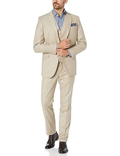 Adam Baker Men's Classic Fit 3-Piece Vested Suit Set