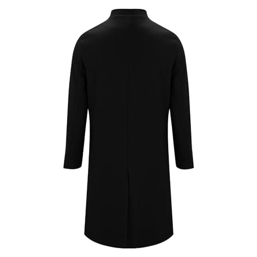 Men's Wool Trench Coat Slim Fit Heavy Winter Jacket
