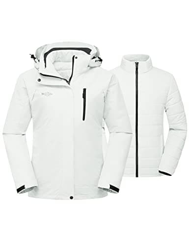 Wantdo Women's 3-in-1 Waterproof Winter Ski & Snowboarding Jacket