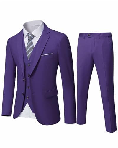 YND Men's Slim Fit 3 Piece Suit Set