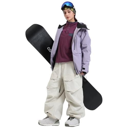 GSOU Men's Women Waterproof Snowboard Ski Jacket Winter Insulated Windproof