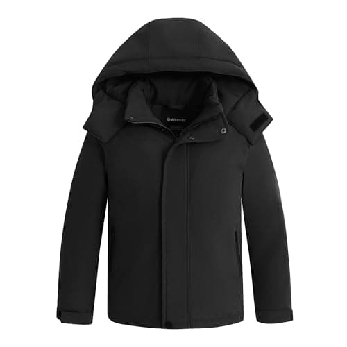 Wantdo Boy's Waterproof Quilted Winter Puffer Jacket for Mountains