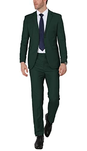 WEEN CHARM Men's Slim Fit 2-Piece Two Button Blazer Suit for Wedding Prom