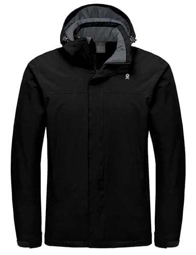 Little Donkey Andy Men's Waterproof Ski Snowboarding Windproof Jacket Warm with Detachable Hood