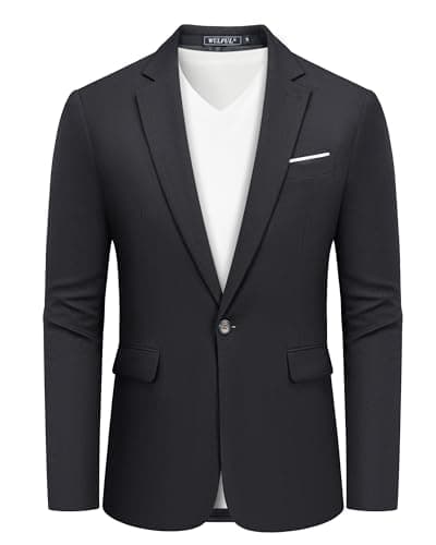 WULFUL Men's Lightweight Casual Blazer Suit Coat