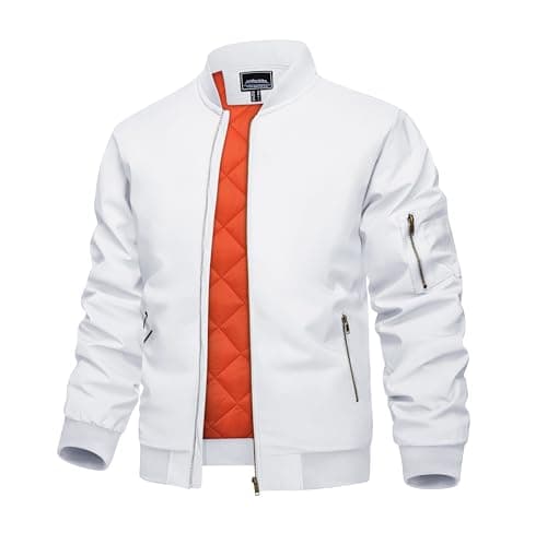 KEFITEVD Men's Windproof Bomber JacketWarm Winter Full Zip Coats