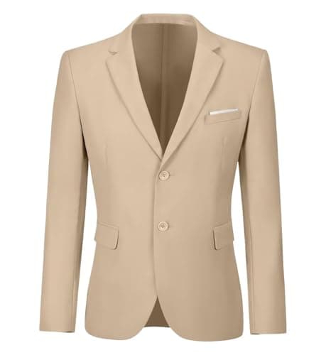 YoTsai Spring Men's Slim Fit 2-Button Casual Suit Blazer Jackets