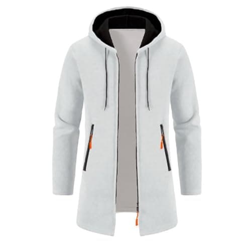 Men's Wool Trench Coat Slim Fit Winter Jacket Plus Size