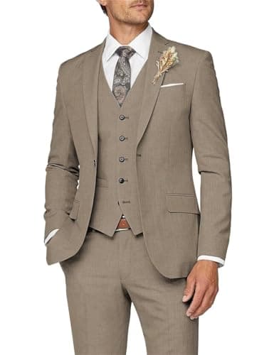 Slim Fit Men's 3 Piece Suit for Formal Events