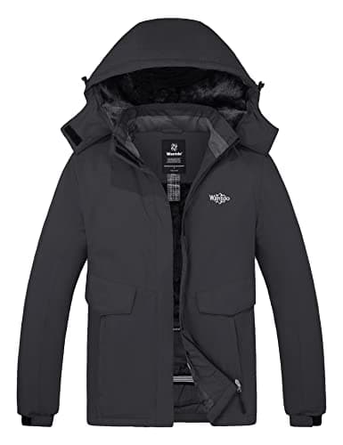 wantdo Women's Waterproof Winter Ski Coat Warm Windproof Snow Fleece Raincoat