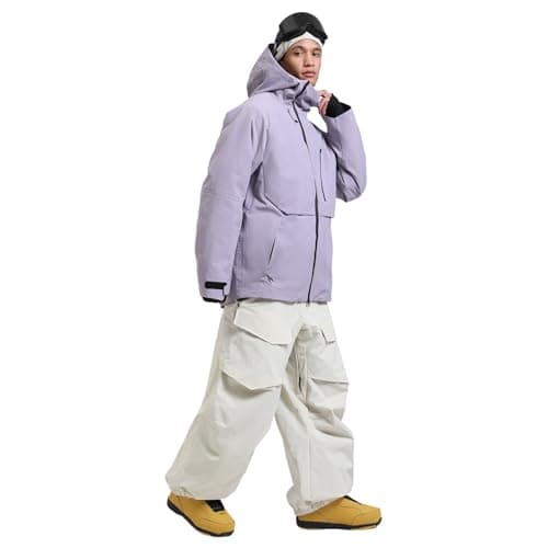 GSOU Men's Women Waterproof Snowboard Ski Jacket Winter Insulated Windproof