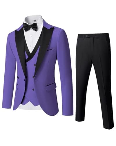 YND Men's Slim Fit Wedding Tuxedo Set with Bow Tie