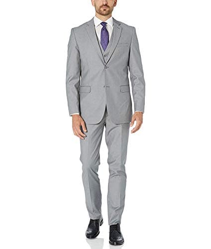 Adam Baker Men's Classic Fit 3-Piece Vested Suit Set