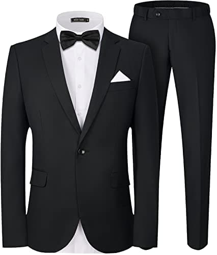 WEEN CHARM Men's Slim Fit 2-Piece Tuxedo Set