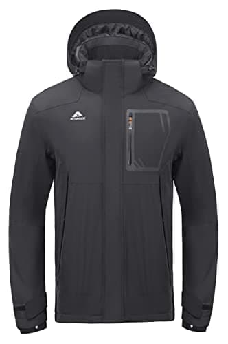 Athrock Mens Winter Waterproof Fleece Snowboard Coats Hooded Ski Jacket